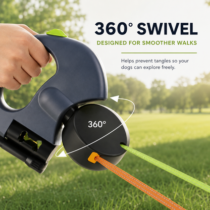 DualWalk™ Reflective Double Dog Leash
