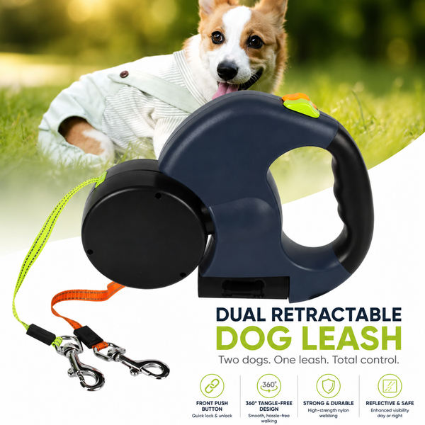 DualWalk™ Reflective Double Dog Leash