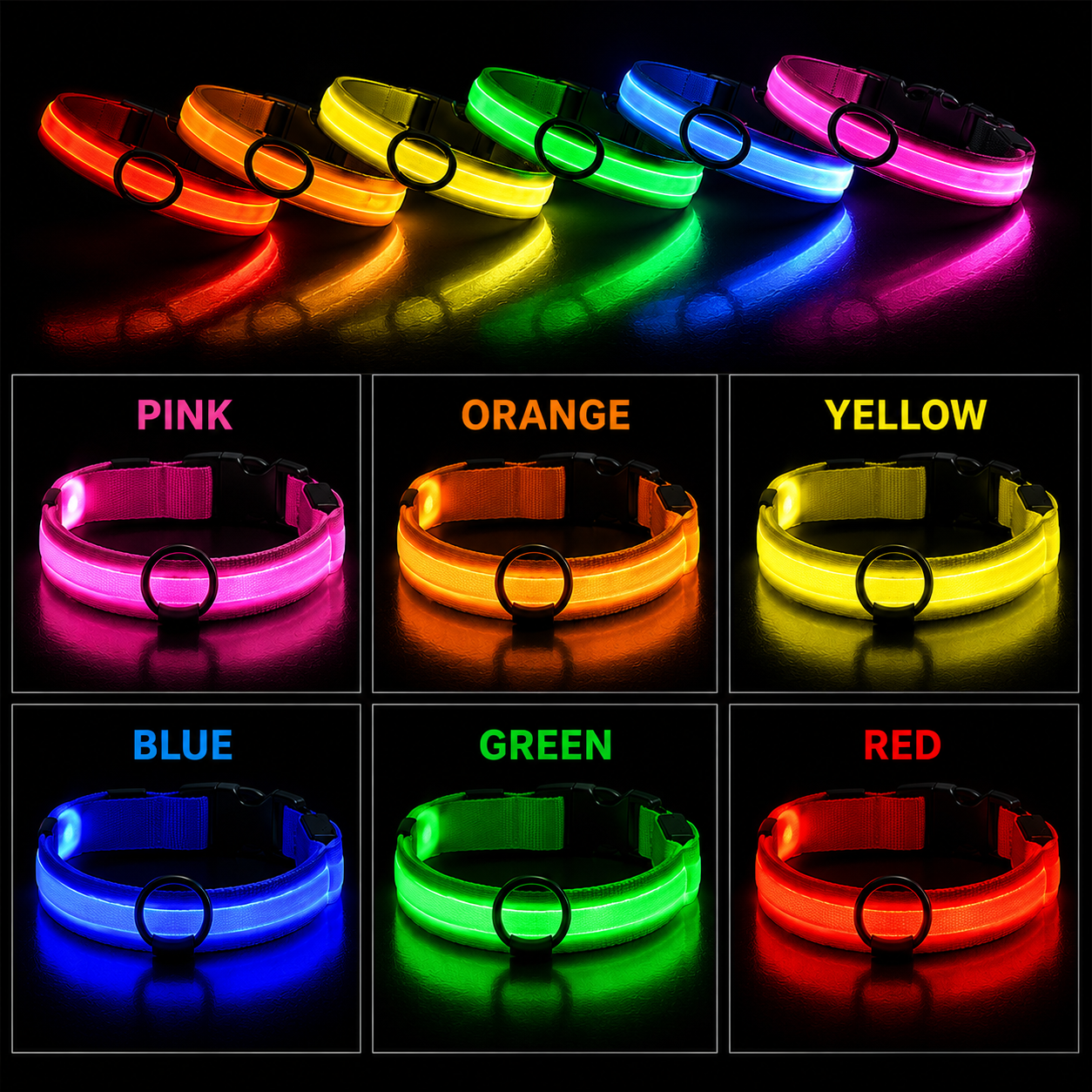 GlowGuard™ LED Dog Collar