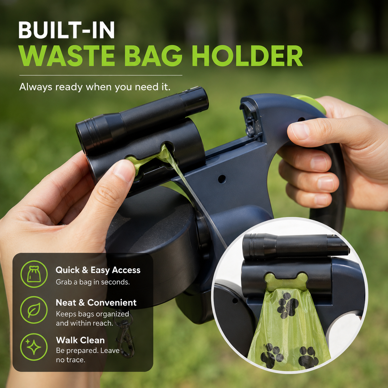 DualWalk™ Reflective Double Dog Leash